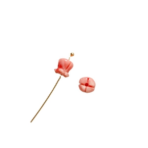Süße 6mm rosa Maiglöckchen-Harzblumen-Anhänger für DIY Schmuckherstellung