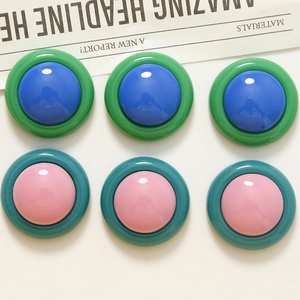 French style vintage candy-colored round resin jewelry accessories for DIY earrings
