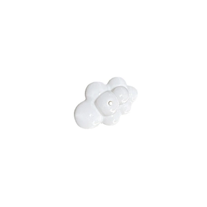 French vintage gradient translucent cloud-shaped acrylic earrings on white background