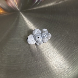 Cloud-shaped acrylic DIY charm with grey marble texture for jewelry making