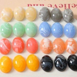 Cabochons ovales en résine à texture marbrée pour bijoux DIY et accessoires cheveux