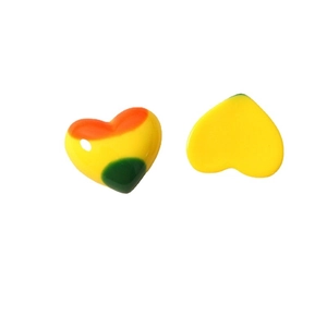 DIY heart-shaped resin charms with colorful gradient finish for jewelry making