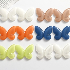 Été Icy Streamer Papillon Résine DIY Accessoire Dos Plat Pour Boucle d'Oreille Pince À Cheveux Étui De Téléphone Décor Bijoux