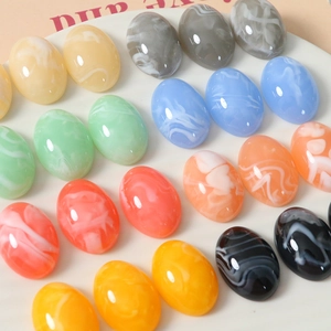 Cabochons ovales en résine avec texture marbrée pour bijoux DIY et artisanat