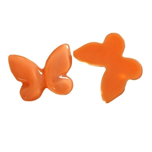 Accessoires papillon en résine orange translucide pour la fabrication de bijoux DIY