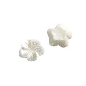 Pearly white 11mm orchid flower charms for DIY nail art and sweet jewelry designs