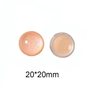 20mm semi-transparent starry glitter resin cabochons for DIY jewelry and crafts making