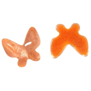 Orange glitter resin butterfly charms for DIY jewelry making and craft decorations