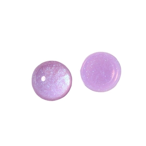 Translucent purple glitter resin cabochon beads for DIY jewelry and phone case making