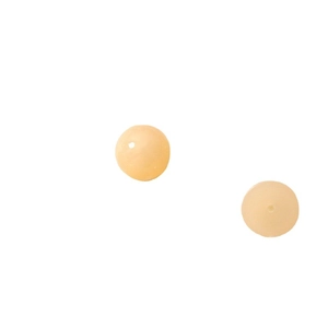 Transparent flesh-colored round silicone nipple covers with smooth curved design on white background