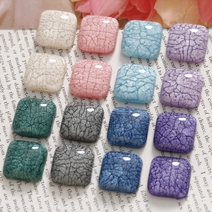 Patchs carrés en résine pailletée de couleurs variées pour la création de bijoux DIY