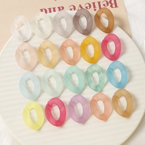 Maillons de chaîne en acrylique mat de couleurs variées pour la création de bijoux DIY