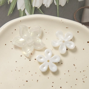 Perlmutt Meerjungfrau Fünfblatt-Blumenanhänger für DIY-Schmuck und Haarschmuck