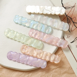 Accessori per Fermagli Capelli Fai da Te Striscia Lunga in Acrilico Iridescente con Bordo Ondulato Materiali per Gioielli Fatti a Mano