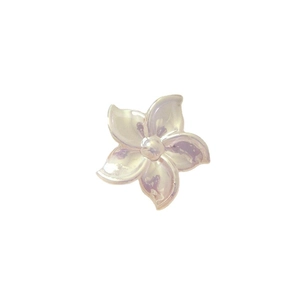 Irisierende Perlen-Fünfblatt-Blumen-Resin-Charms für DIY-Schmuck und Accessoires