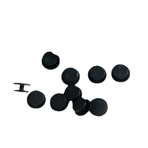 Black plastic DIY back buckles for shoe charms and clogs accessories shown on white background