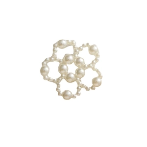 Charm fleur en perles tressées style baroque pour boucles d'oreilles et bijoux DIY