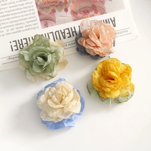 Flores de tela hechas a mano para joyería DIY y accesorios de cabello artesanales
