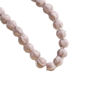 Translucent lily of the valley glass beads in purple for DIY necklace making