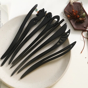 Vintage Ancient Style Wooden Hairpin Handcrafted Sandalwood Hair Stick For Women Hanfu Hair Accessory Retro Carved Hair Tool