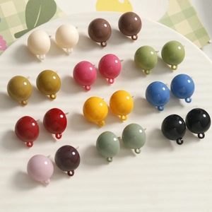 Colorful resin ball jewelry charms for DIY earrings making in twelve vibrant colors