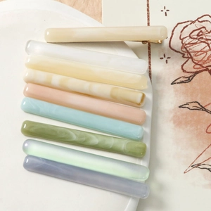 Minimalist Resin Rectangle Strip DIY Jewelry Accessories Marble Pattern Gradient Ink Color Material For Earrings Hair Clips