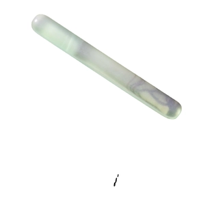 Cylindrical fluorite resin massage stick with green and purple gradients on white background