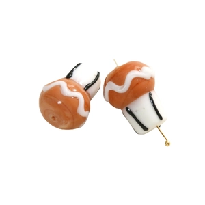 Miniatuur glazen ijsje kralen met bruine glazuur voor DIY sieraden maken accessoires