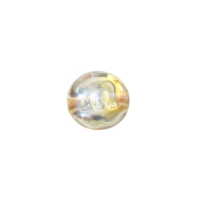 Iridescent resin bead with letter m engraving for DIY jewelry and phone case making