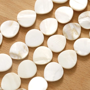Iridescent white mother of pearl teardrop charms for DIY earring and jewelry making