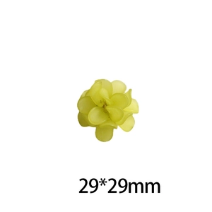 Frosted lemon yellow acrylic flower petal DIY accessory in 29x29mm size for jewelry