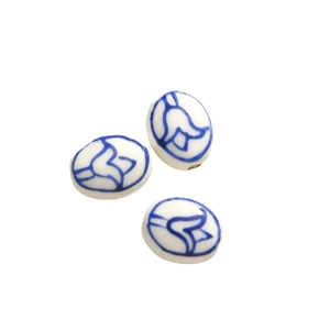 Hand-painted blue and white porcelain ceramic beads for DIY jewelry and crafts making
