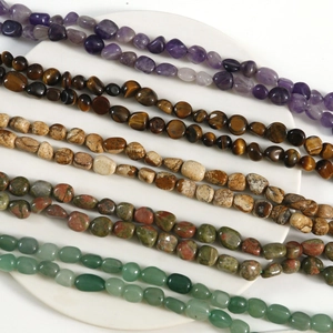 Perles en améthyste naturelle et œil de tigre pour la création de bracelets DIY