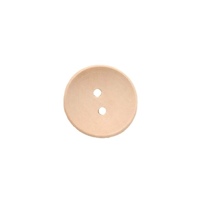 Natural round wood concave buttons with two-hole design for clothing and DIY crafts