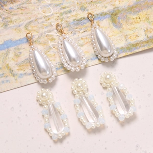 Exquisite handmade woven pearl waterdrop pendant accessories for DIY jewelry and crafts