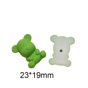 Detailweergave van 23x19mm mat beertje kralen voor DIY sieraden maken