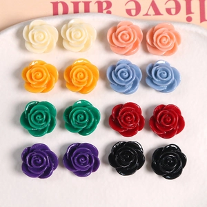 Japanischer Stil Harz Rose Blume Blütenblätter Heimwerker Schmuckherstellung Zubehör Für Ohrringe Haarnadeln Handyhülle Charms