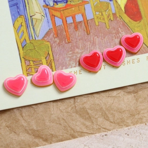 Ciondoli a cuore in resina con design a tre strati per nail art e custodie per cellulari