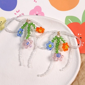 Nœud floral fait main en perles de cristal acrylique pour la création de bijoux DIY