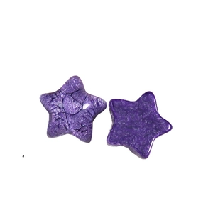 Sparkling purple star resin charms with smoky glitter texture for DIY jewelry making
