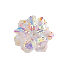 23mm irisierende Gardenienblüte aus Harz für DIY Schmuck und Haarzubehör