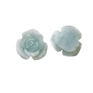 Light blue resin rose flower pendants for DIY earrings and jewelry accessories