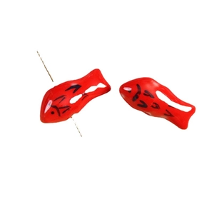 3D Keramik Koi Fischperlen in leuchtendem Rot für DIY Schmuckherstellung und Basteln