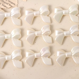 Colgante de Lazo de Resina Nacarada Dulce Accesorio para Creación de Joyería DIY para Pendientes Pinzas para el Pelo Decoración