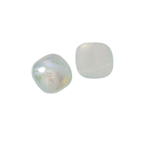 18mm square square faux mother-of-pearl cabochons with iridescent AB finish for DIY crafts