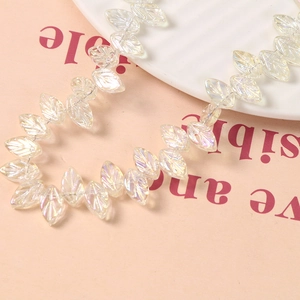 Mini iriserende AB-bladkralen met adertextuur voor DIY-sieraden en haaraccessoires
