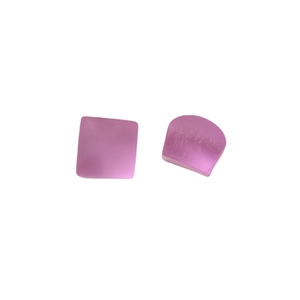 Pièces géométriques en résine dépolie rose-violette de 15mm pour bijoux DIY