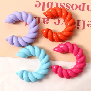 Accessori Fai-da-te in Resina a Spirale a Forma di C per Creazione di Gioielli Per Orecchini Fermagli Capelli Custodie Telefono Materiale