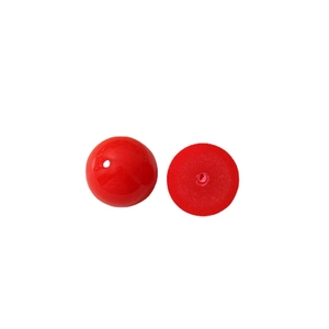 Perles en résine rouge vif 12mm avec dos plat et trou central pour bricolage créatif
