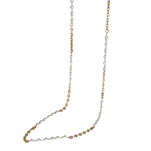 18k gold plated titanium steel waist chain with retro pearls and embossed star charms